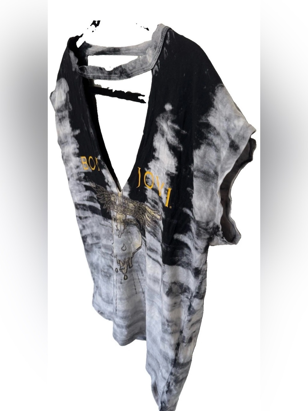 Bon Jovi Sleeveless V‑Neck Band Tee | Women’s Small - Picture 3 of 9